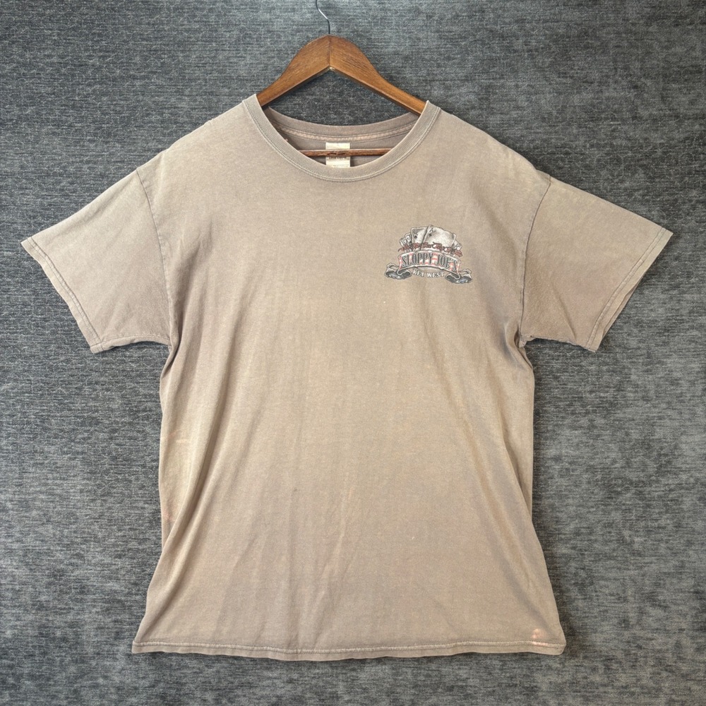 Sloppy Joe's Bike Week 2012 Faded Y2K Grunge Flame Cards Key West T-Shirt L Gray - Picture 5 of 12